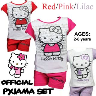 Official Hello Kitty Pyjamas Set Merchandise Short Sleeve t shirt and 