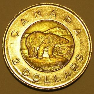 Canada Toonie   2 dollars 1996 Polar Bear, bimetallic, KM#270
