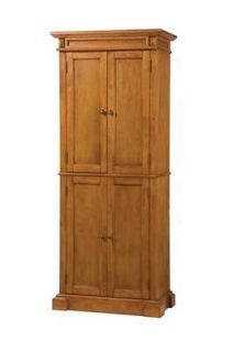  Kitchen Storage Cabinet Pantry with Raised Panel Doors in Distressed