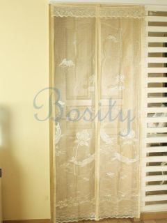   Flower Anti Mosquito Insects Fly Bug Mesh Magic Magnetic Door Curtain