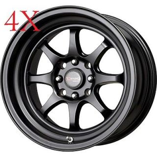 Drag Wheels DR 54 15x8.25 4x100 4x114.3 et15 Flat/Matte Black Rims xb 