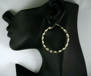   hoop earrings 3 size options 5, 6 or 7cm, gold tone or silver tone
