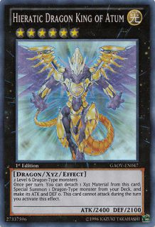 1x Hieratic Dragon King of Atum   GAOV EN047   Super Rare   1st 