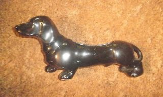 Large Black Dachshund or Wiener Dog/ Great 15 Vintage ceramic planter