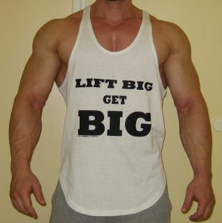 Muscle Stringer Workout Gym LIFT BIG GET BIG Design Tank Top