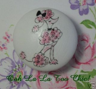 FRENCHIE POODLE drawer cabinet knobs POODLES knob pull