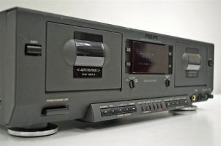 Philips Stereo Dual Cassette Deck Tape Player Recorder FC930P