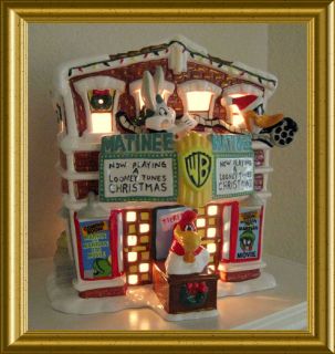 FOGHORN LEGHORN Theatre LIGHTED Looney Tunes Village Christmas Lamp 