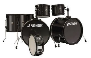 Sonor 7 Piece Shell Pack DOUBLE BASS Drum Set Force eXtreme, Black, 3 