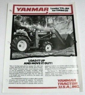 Yanmar c. 1970   1979 YFL 186 Loader Sales Brochure