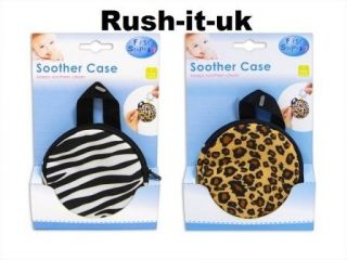 Soother/ Dummy Case Bag Animal Print choice of 2 Designs