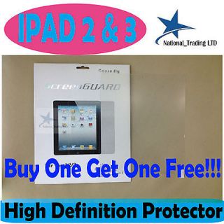 HOT Deal for NEW Apple Ipad 2 3 Clear HD LCD screen protector Shield 