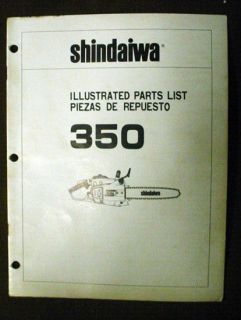   ILLUSTRATED PARTS LIST MANUAL BOOK FOR 350 CHAINSAW CHAIN SAW