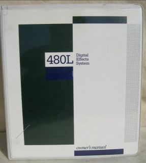 Lexicon 480L Digital Effects System Owners Manual owners manual