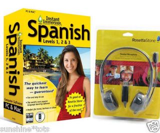 NEW Language Software Instant Immersion Spanish AND Rosetta Stone USB 