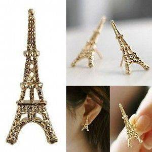   stylish retro personality Eiffel tower shaped earring stud earring