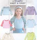   Pullover Top Sewing Pattern Elastic Neck Upper Arm Band 6 Easy 4275
