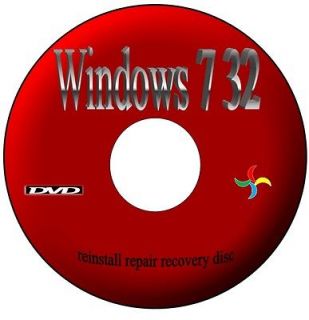 WINDOWS 7 X32 HOME PREMIUM REPAIR BOOT DVD ~ DISC RECOVERY~ FIX PC 