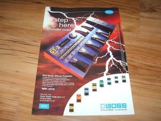 Boss GT3 guitar effects processor 2000 magazine advert