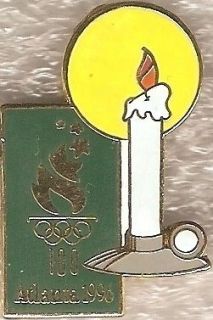 1996 Atlanta Candle Olympic Torch Mark Pin