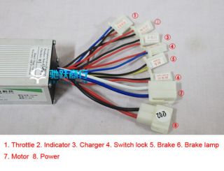 Scooter Electric Bike Brush Speed Controller For 36V 800W
