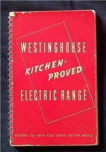 Vintage Kitchen Proved Electric Range Manual Recipes