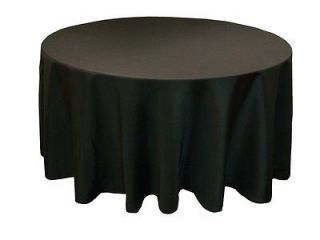 BLACK 90 ROUND POLYESTER TABLECLOTH wholesale tabletop