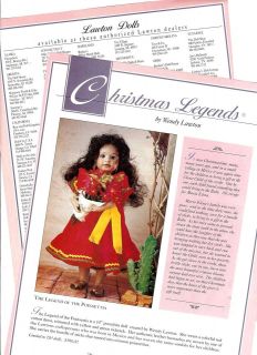   Lawton Legend of Poinsettia Maria Elena Christmas Legends Doll Ad Pg