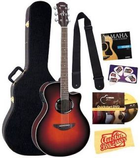 Yamaha APX500 Old Violin Burst Acoustic Elect​ric Guitar Bundle