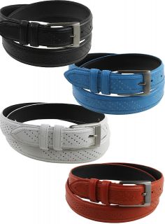 PING Golf Mens Perforated Leather Belt   Sizes 32 thru 44