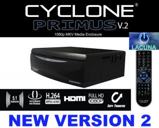 Cyclone Primus V2 Media Player Enclosure *NEW MODEL * Plays MKV & .264