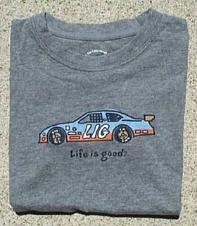 Life is good Youth boys Crusher tee   Racing LIG Stock Car   New with 