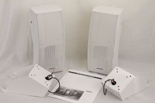 2x Bose Panaray 302 A Outdoor Environmental Speakers With Mounts White 