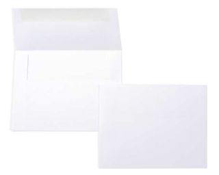 50 Pack   Soft Clean A2 WHITE ENVELOPES 4 3/8 x 5 3/4 for Card or 