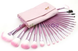 New Professional 22pc Makeup Cosmetic Brush Set with Pink Pouch 2#