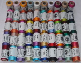 50 Rayon Embroidery Machine Thread 50 Different Colours
