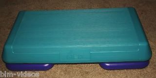 The Step Aerobic Exercise Step Stepper + 2 Purple Risers