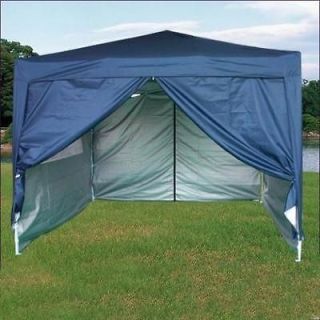 10x10 WATERPROOF EZ Pop Up Party Tent Canopy Gazebo Navy Blue With 
