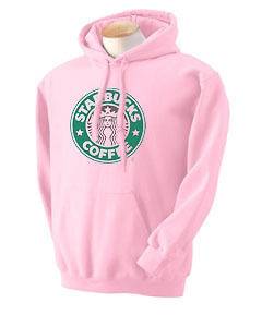 Starbucks Pink Hood shirt hoodie Coffee Cafe shop BIN