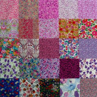 50 Liberty of London Tana Lawn 4 patchwork charm squares