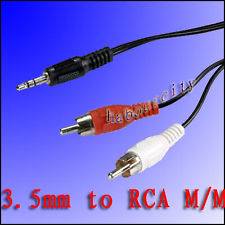 5mm to AV Audio RCA Y Adapter M/M Cable for Ipod 