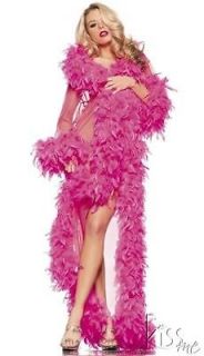 SEXY EXOTIC FEATHERS GLAMOUR ROBE LINGERIE COLORS