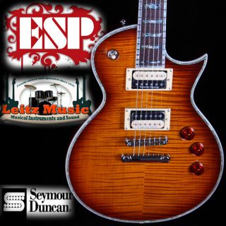 NEW ESP LTD EC1000FM Amber Sunburst Eclipse Deluxe Electric Guitar 