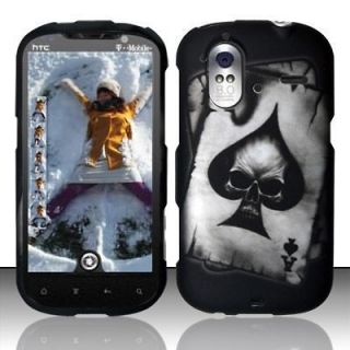 Black Skull Faceplate Hard Cover Protective Phone Case Housing for HTC 