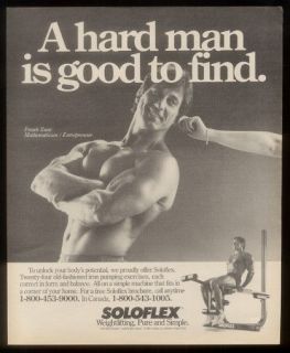 1985 Frank Zane photo Soloflex exercise machine ad