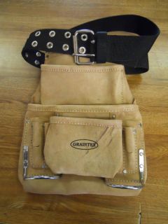 Big Man 52 Work Belt Tool Bag Nail 11 Pouch Leather