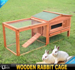   Large Wooden Rabbit House Wood Rabbit Hutch Pet Animals Cage House