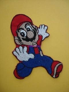 Embroidered SUPER MARIO Iron On Patch Fabric Motif Applique Embroidery
