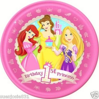Disney Princess 1st Birthday Lunch Dinner Plates Party Supplies 8ct