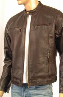 RETRO Style BROWN Leather Jacket Libertines, Indie 2XL
